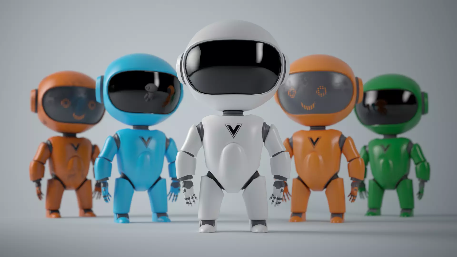 CyberBot Punk Series Low-poly 3D model_0