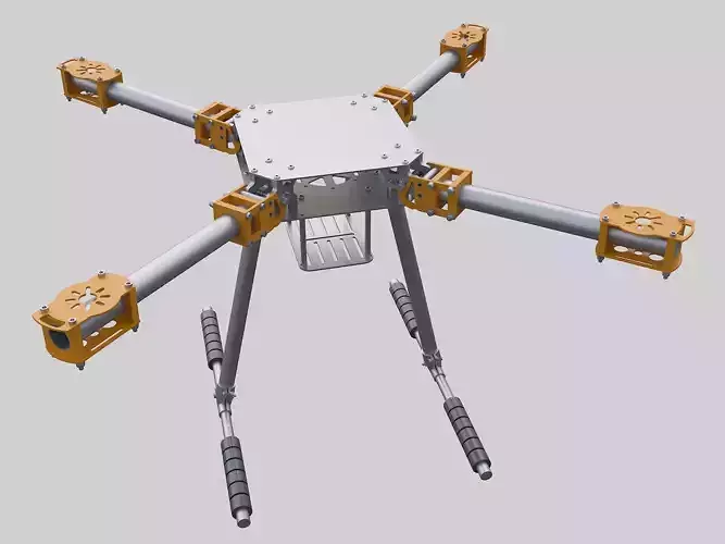 Four propeller drone 3D model