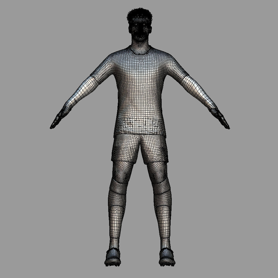 T-Pose Rigged Dusan Vlahovic Juventus 24-25 3D model_9