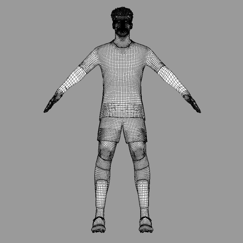 T-Pose Rigged Dusan Vlahovic Juventus 24-25 3D model_11