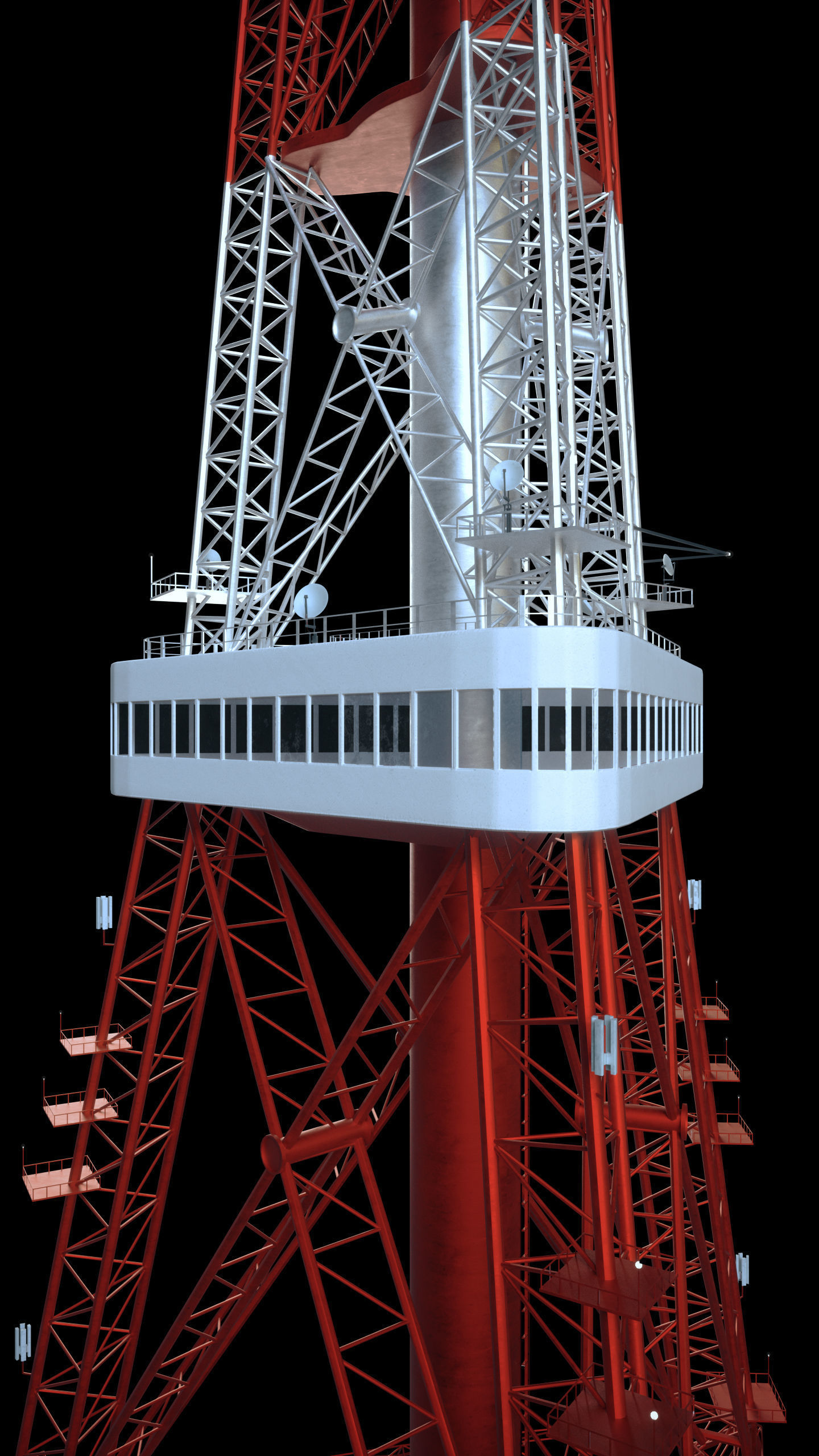 TV tower 3D model_2