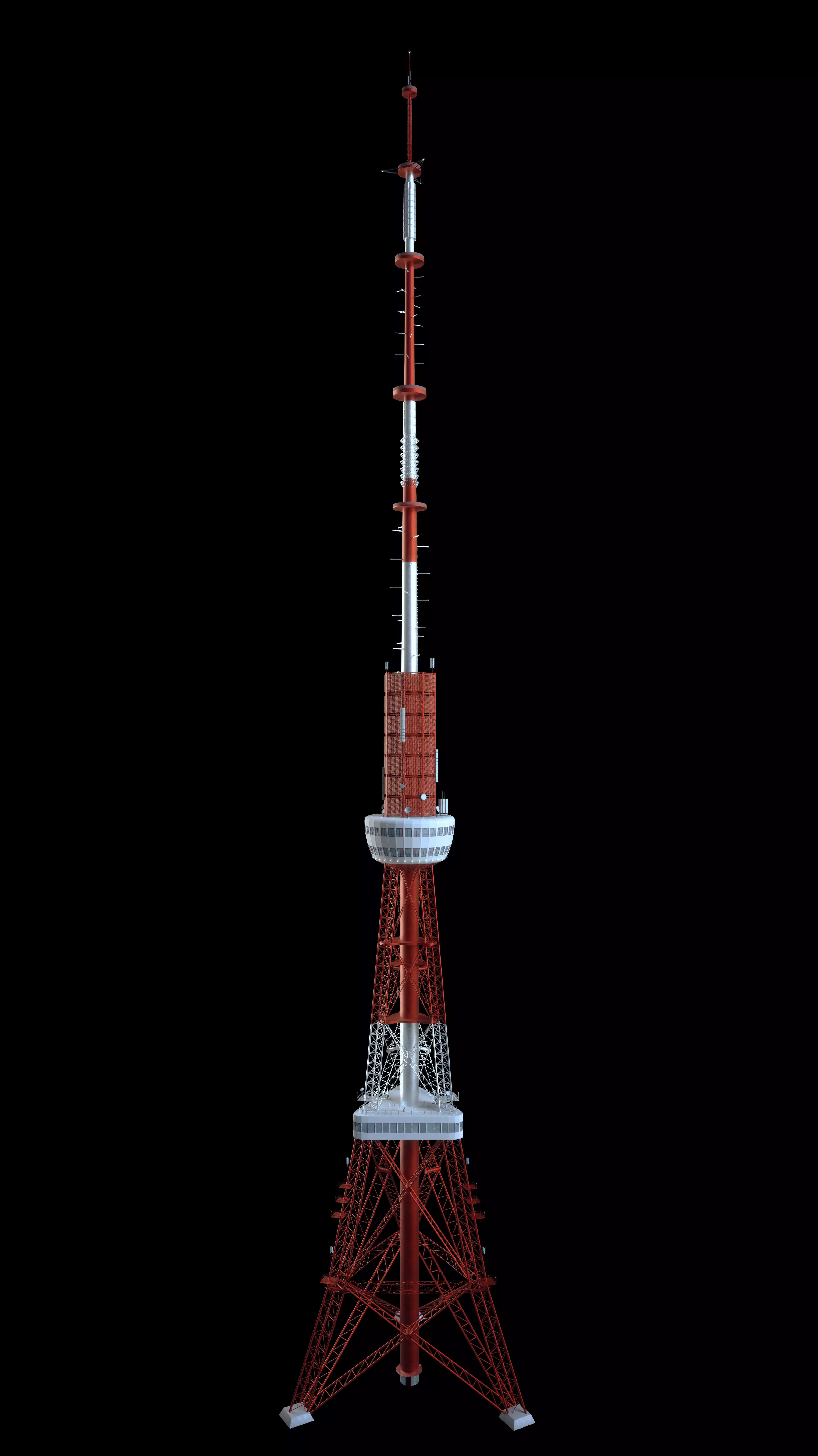 TV tower 3D model_0