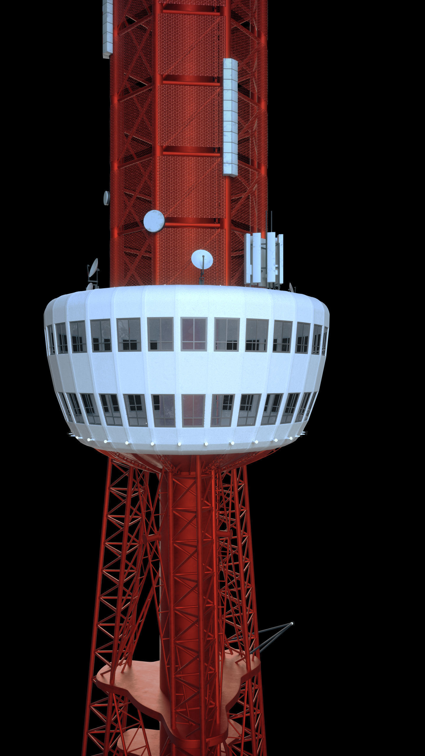 TV tower 3D model_3