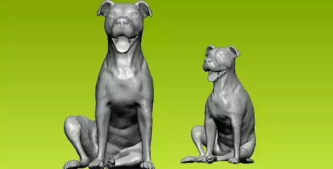 Millie - bull- terrtier Dog model - 3D print 3D print model