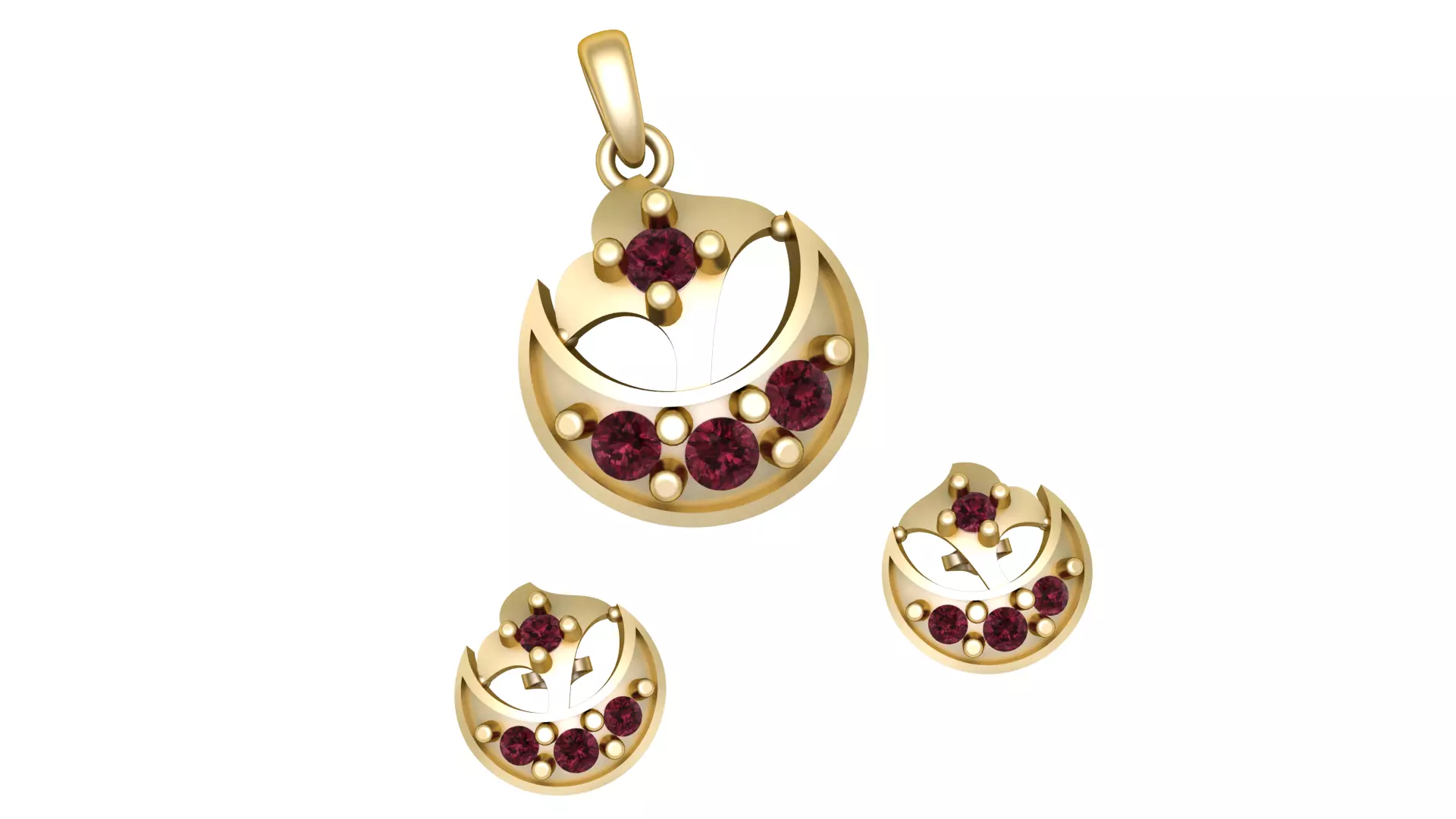 LUXURY LAMINOUS LOCKET SET 3D PRINTABLE MODEL 3D print model