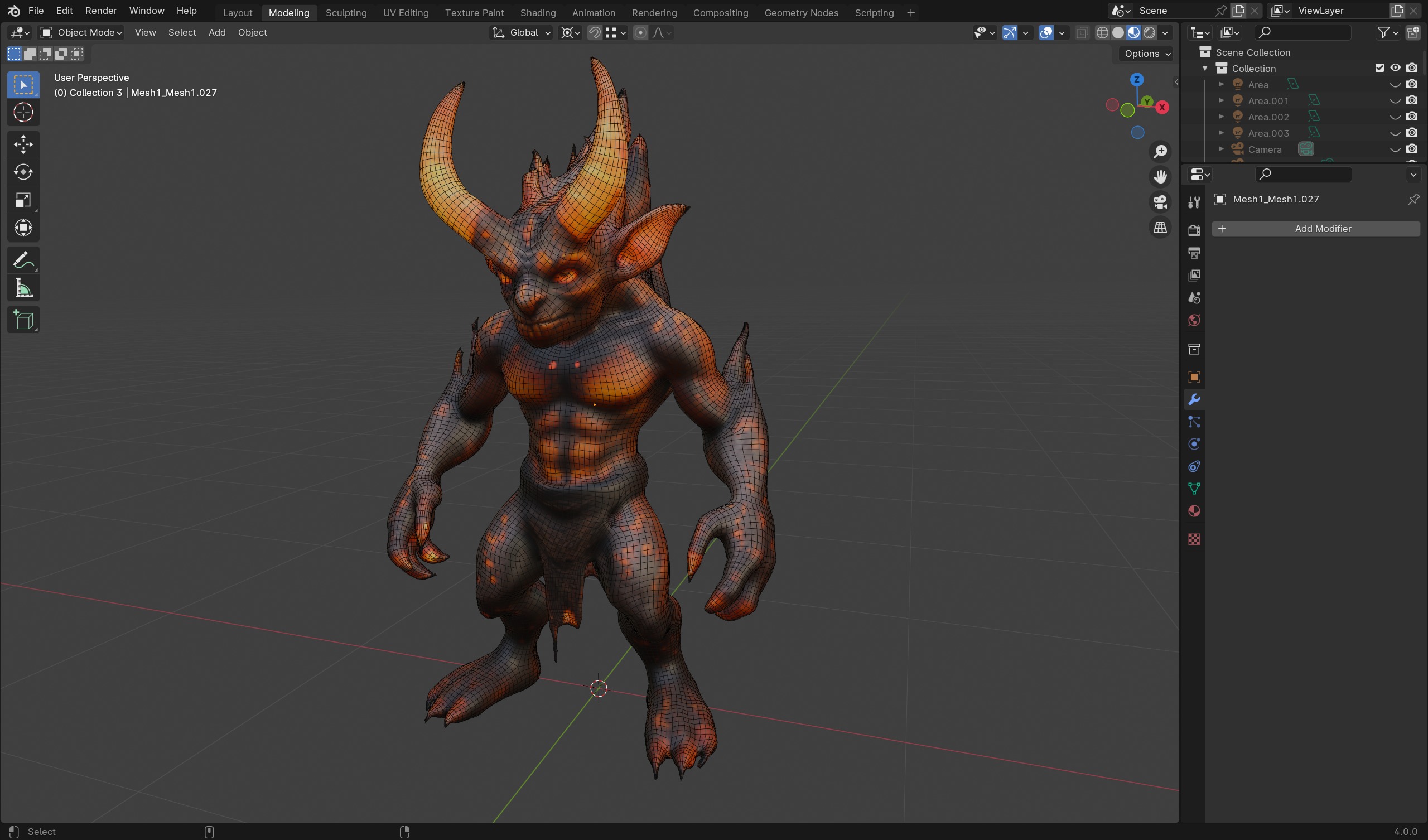 Flame Goblin - Low Poly Game-Ready 3D Character Low-poly 3D model_5