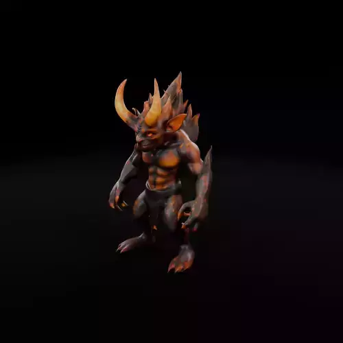 Flame Goblin - Low Poly Game-Ready 3D Character Low-poly 3D model