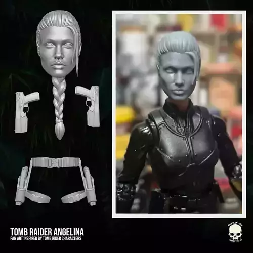 Tomb Raider Angelina fan art 3D File For Action Figures 3D print model