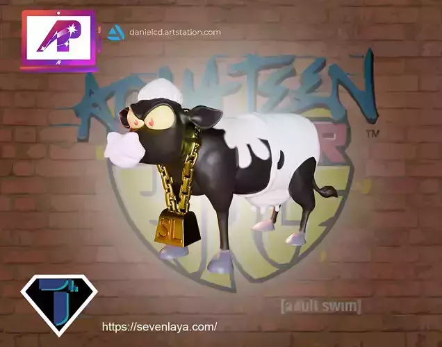 Aquateen MC PeePants Cow version 3D print model