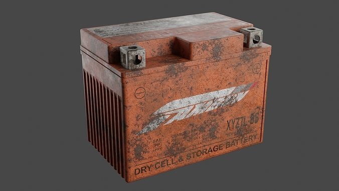 Motorcycle Battery Dirt Low-poly 3D model