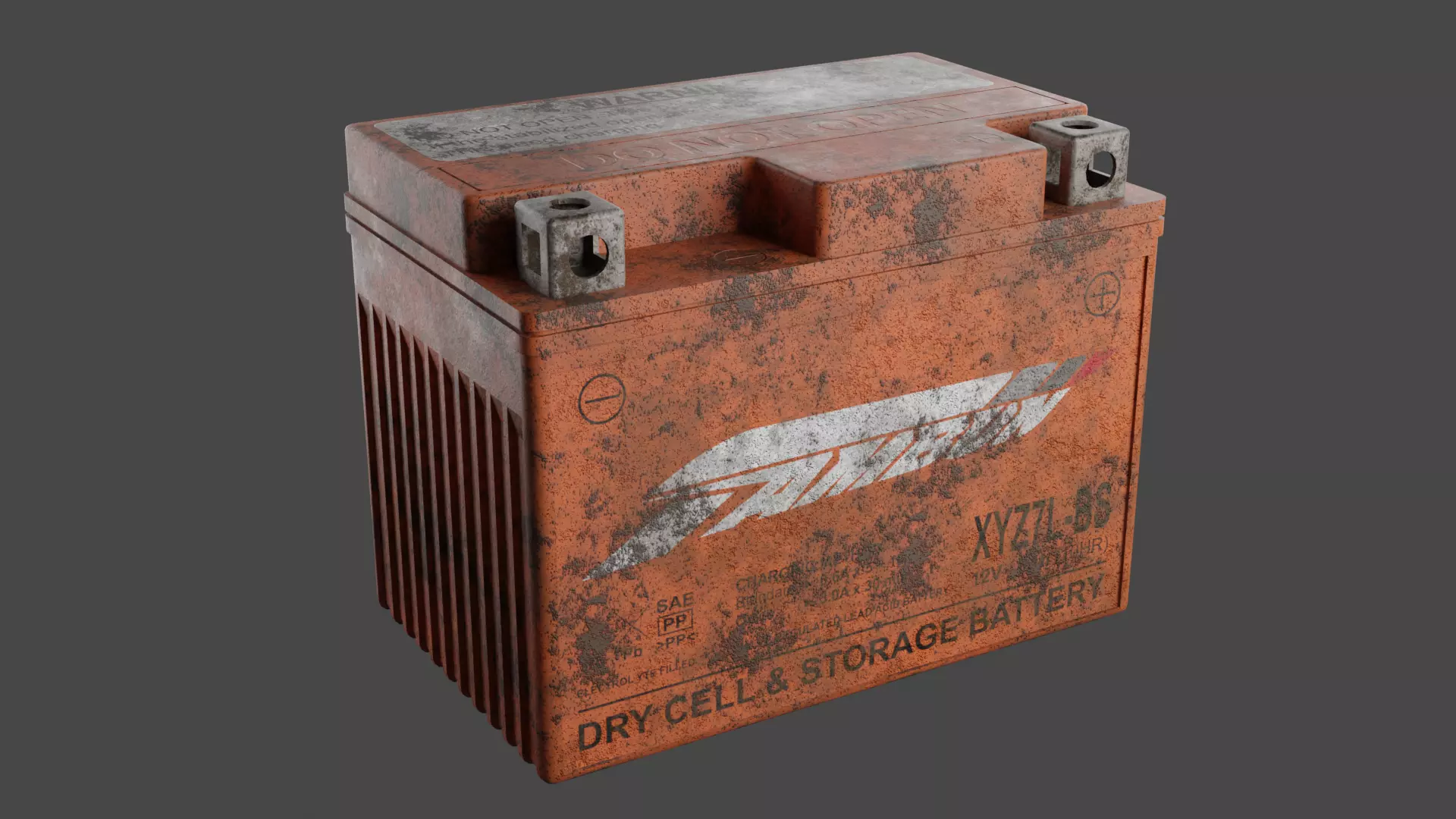 Motorcycle Battery Dirt Low-poly 3D model