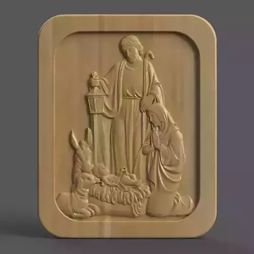 Christmas Nativity Scene Wall Art and Keychain Design 3D print model Christmas Nativity Scene Wall Art and Keychain Design 3D print model