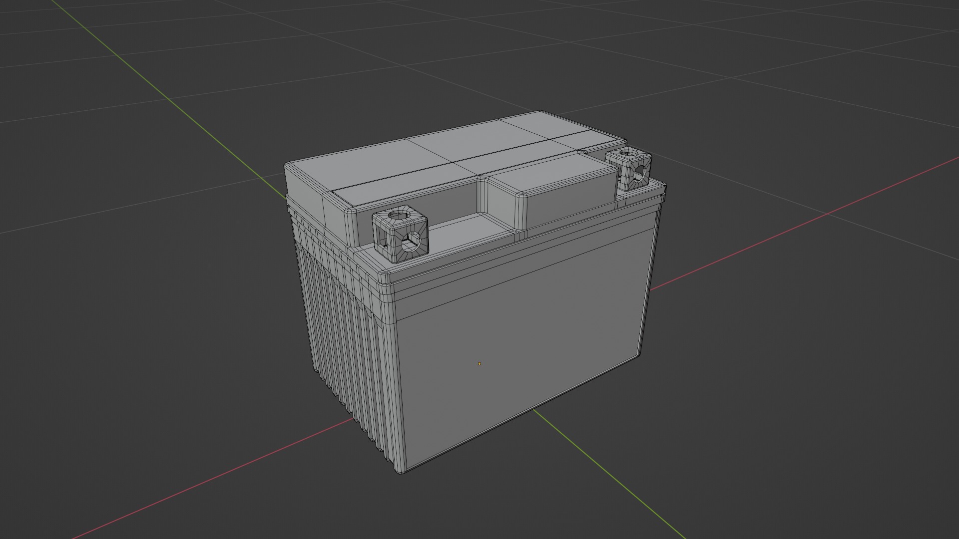 Motorcycle Battery Low-poly 3D model_16