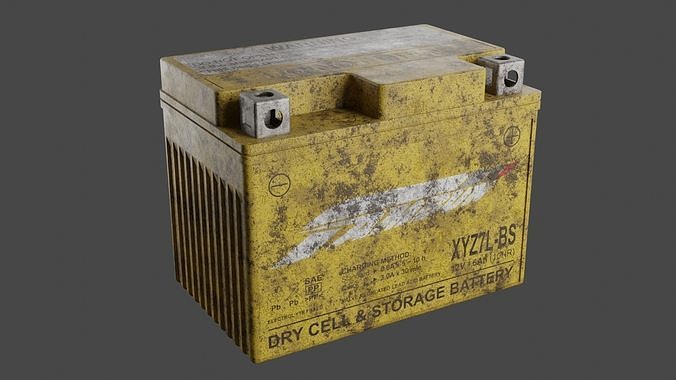 Motorcycle Battery Dirt Low-poly 3D model