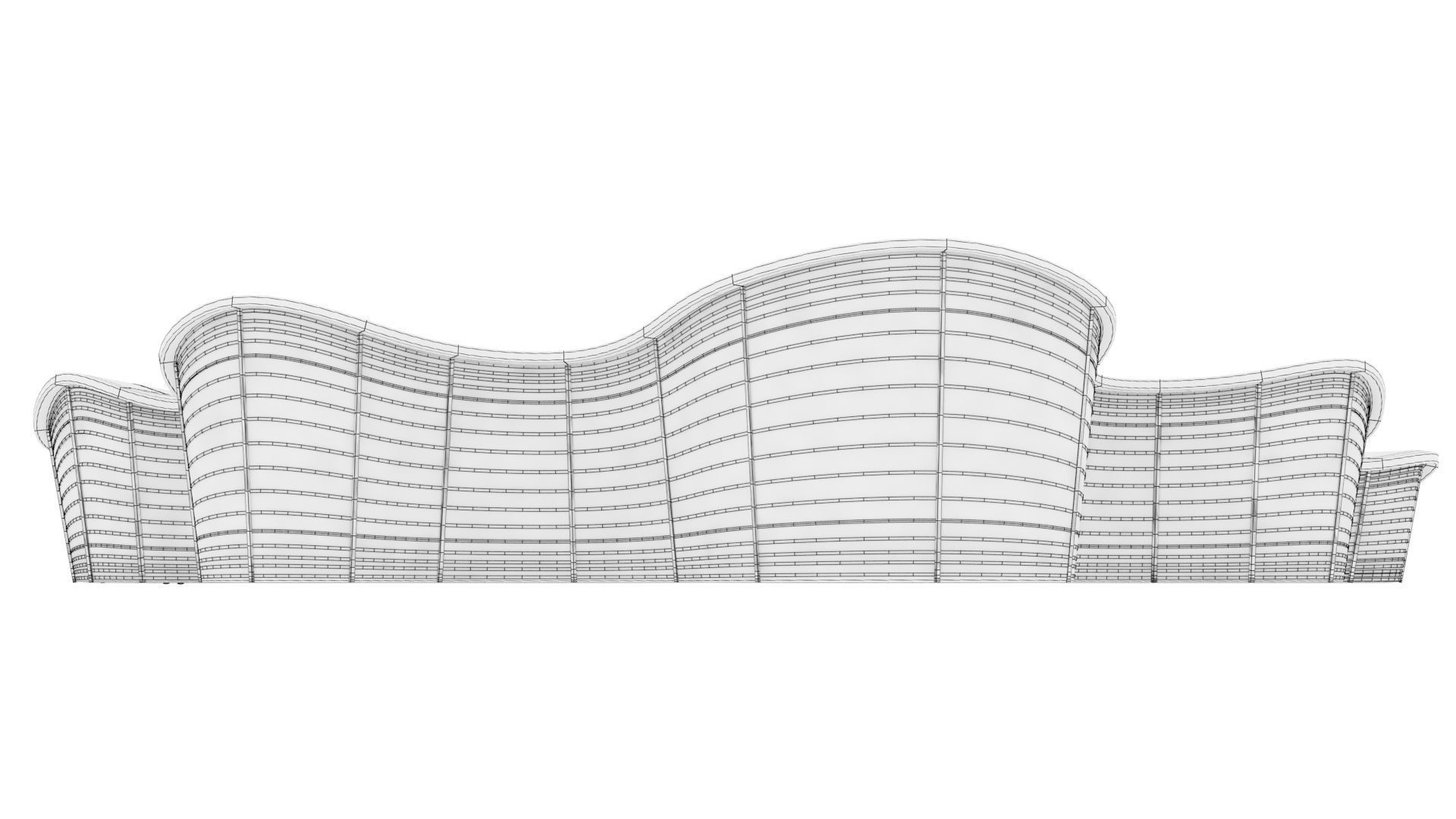 Nantong Grand Theater Low-poly 3D model_3