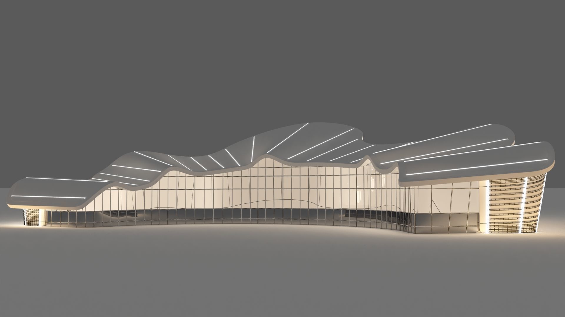 Nantong Grand Theater Low-poly 3D model_10