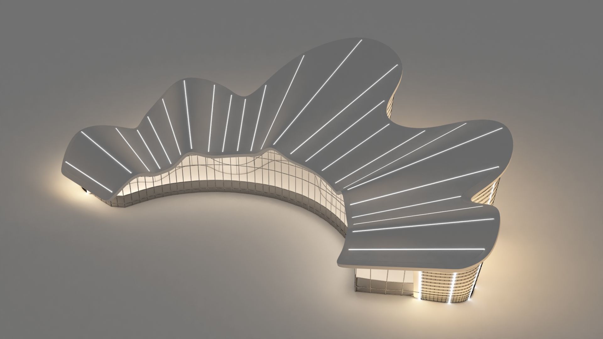 Nantong Grand Theater Low-poly 3D model_8