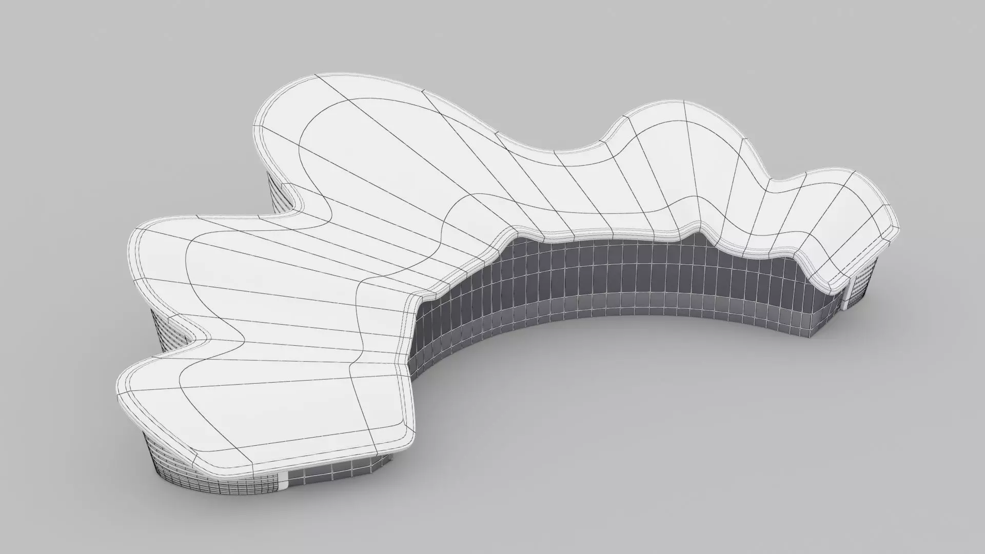 Nantong Grand Theater Low-poly 3D model_0