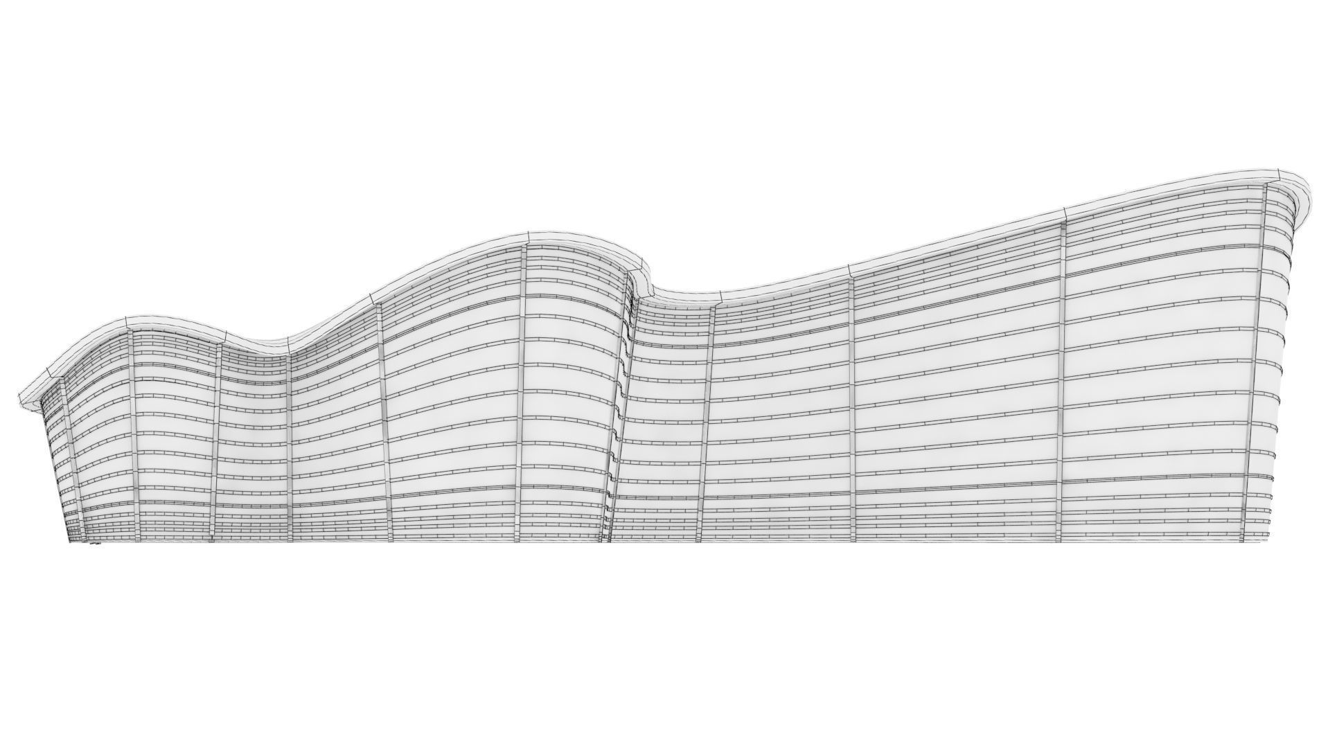 Nantong Grand Theater Low-poly 3D model_15