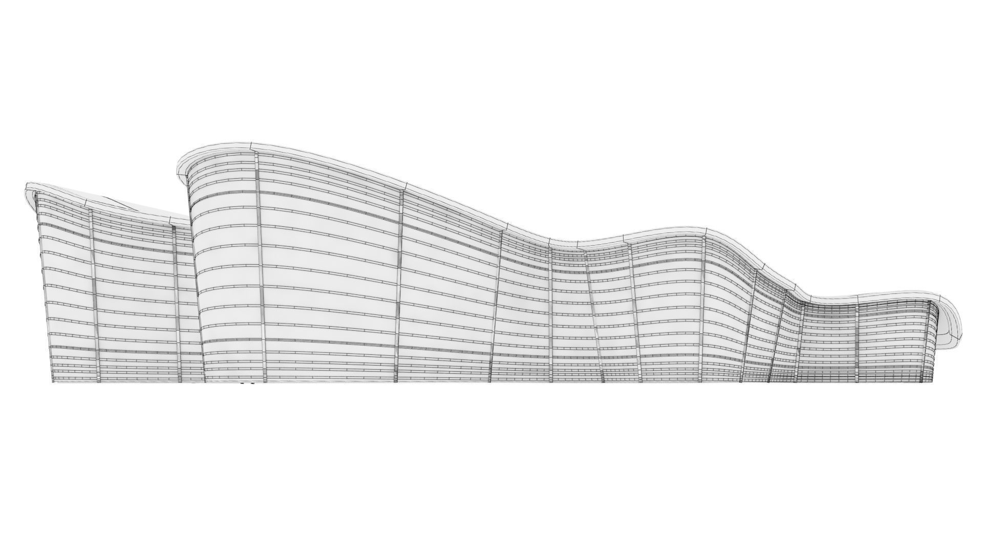 Nantong Grand Theater Low-poly 3D model_11