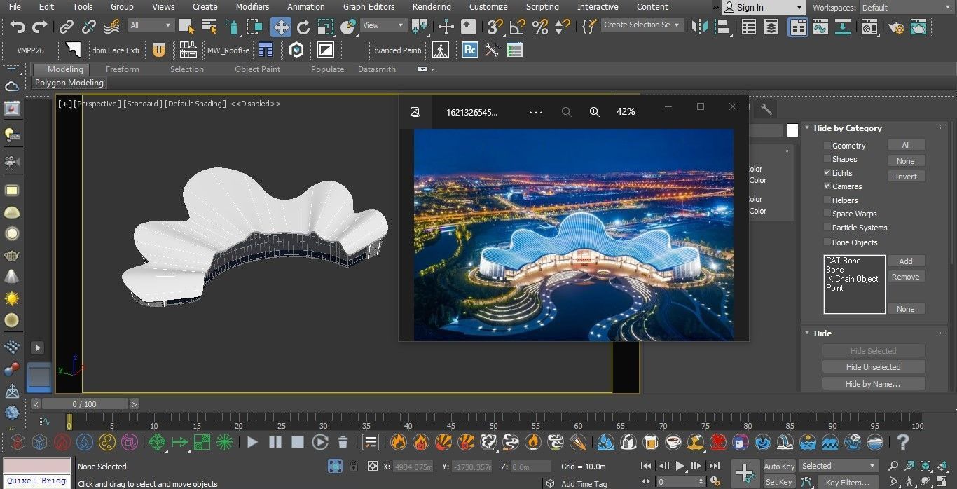 Nantong Grand Theater Low-poly 3D model_2