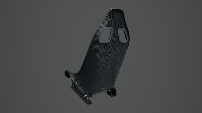 Racing Seat 01 Low-poly 3D model 6