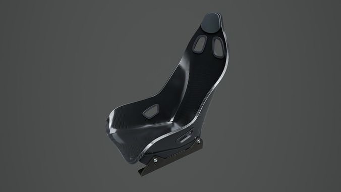 Racing Seat 01 Low-poly 3D model 3