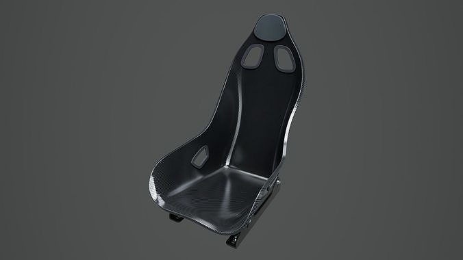 Racing Seat 01 Low-poly 3D model 2