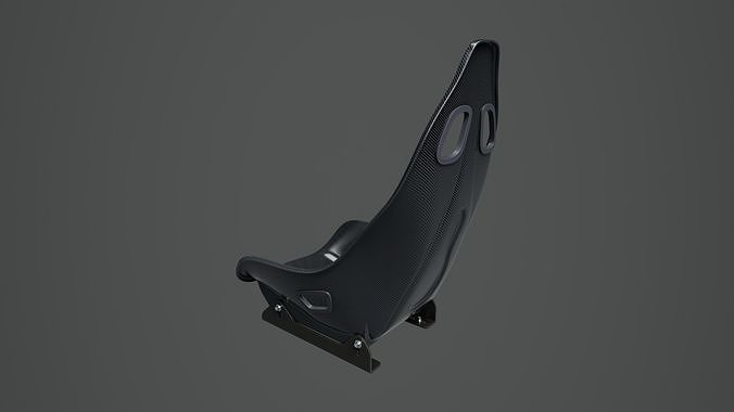 Racing Seat 01 Low-poly 3D model 5