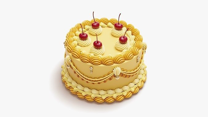 Vintage Cake 3D model 5