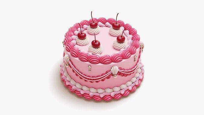 Vintage Cake 3D model 2