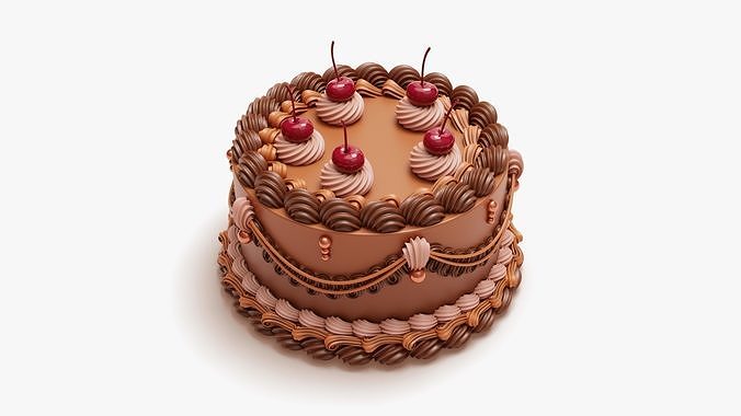 Vintage Cake 3D model 4