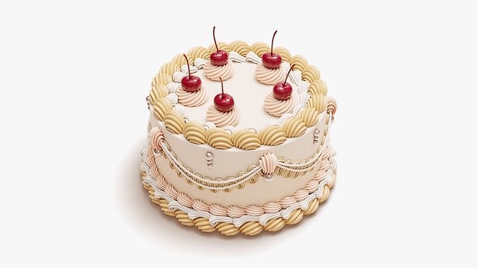 Vintage Cake 3D model 3