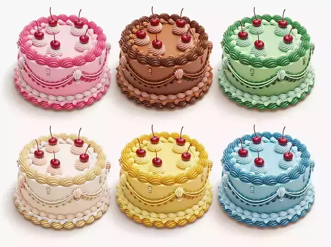 Vintage Cake 3D model