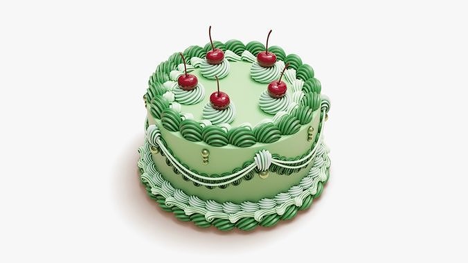 Vintage Cake 3D model 6