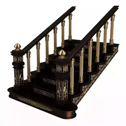 Carved Stair 05 Black