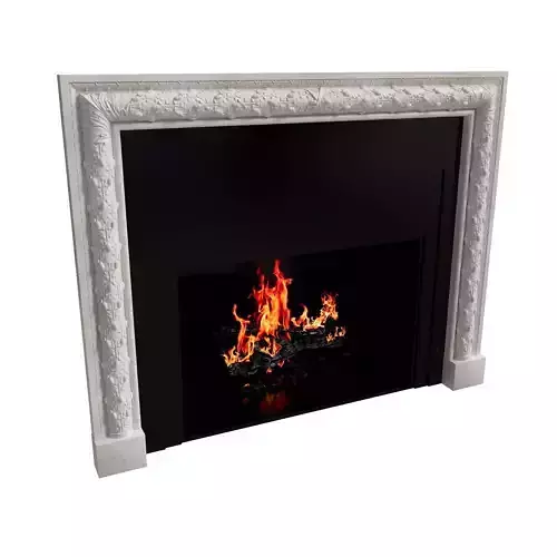 Regency White Marble Fireplace Surround
