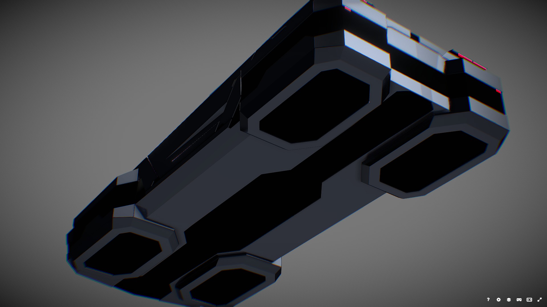 Futuristic Car Low-poly 3D model_8