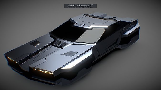 Futuristic Car Low-poly 3D model