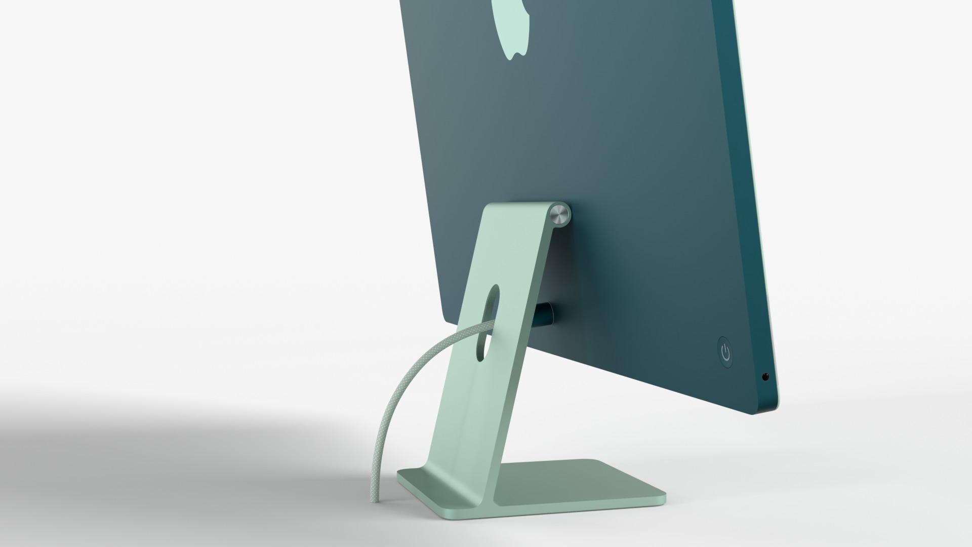 Apple IMac Green with Keyboard Mouse and Trackpad 3D model_5