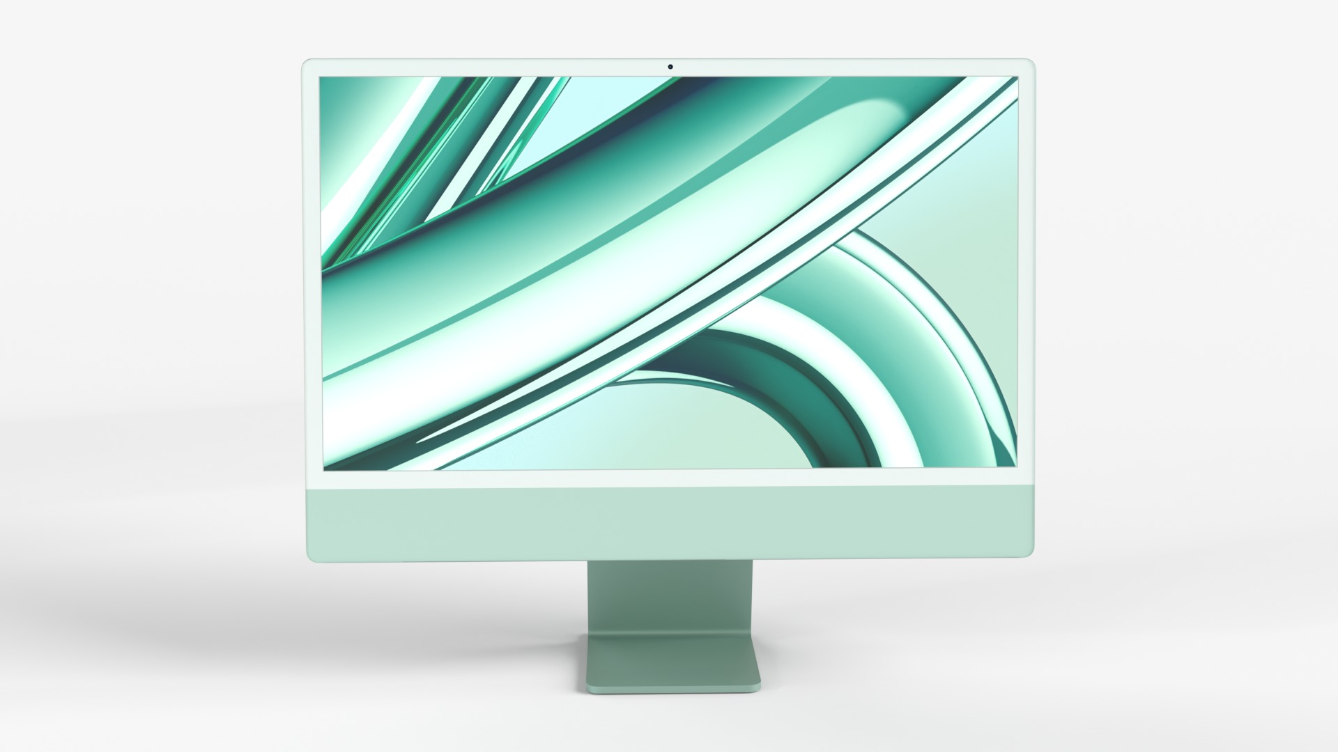 Apple IMac Green with Keyboard Mouse and Trackpad 3D model_2