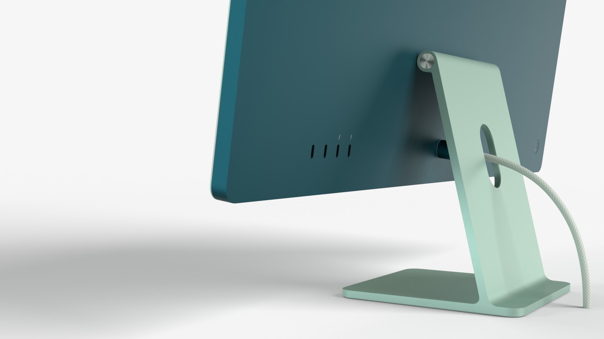 Apple IMac Green with Keyboard Mouse and Trackpad 3D model_6