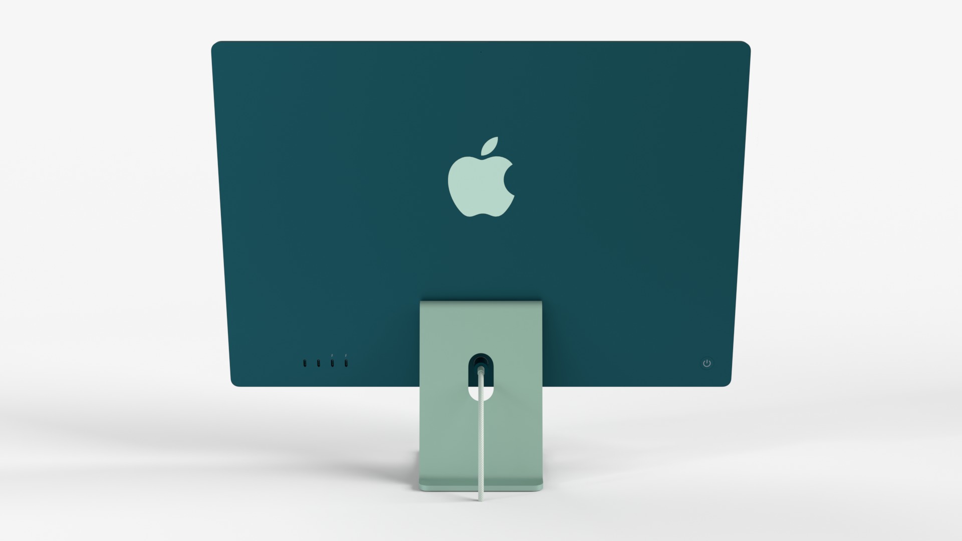 Apple IMac Green with Keyboard Mouse and Trackpad 3D model_3