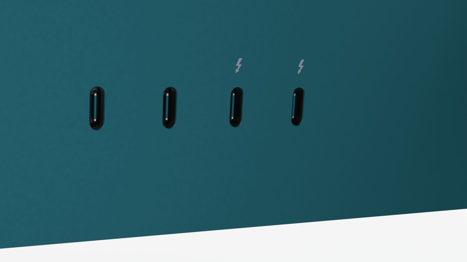 Apple IMac Green with Keyboard Mouse and Trackpad 3D model_7