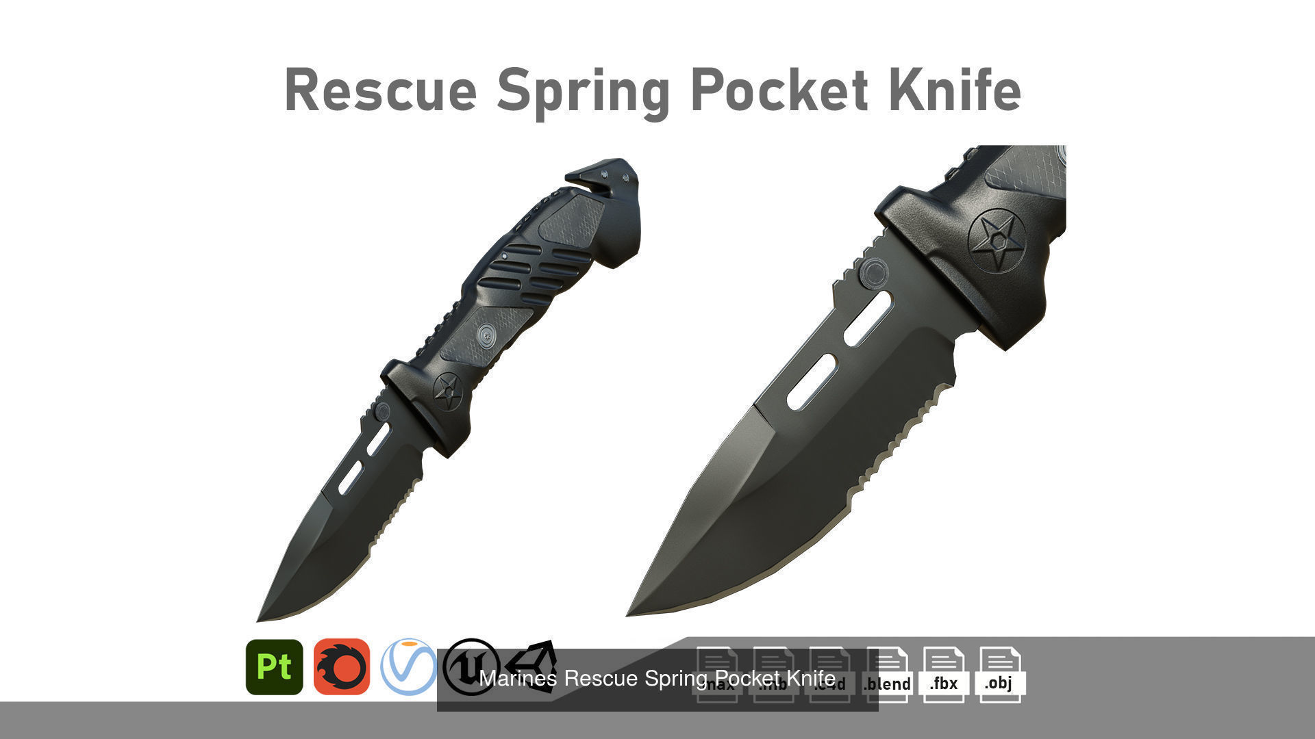 Knives Bundle 3D Model Collection_11