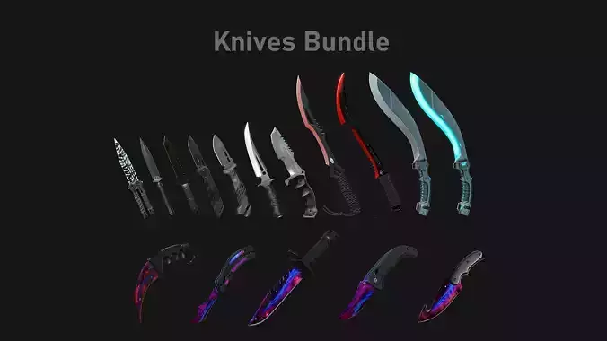 Knives Bundle 3D Model Collection
