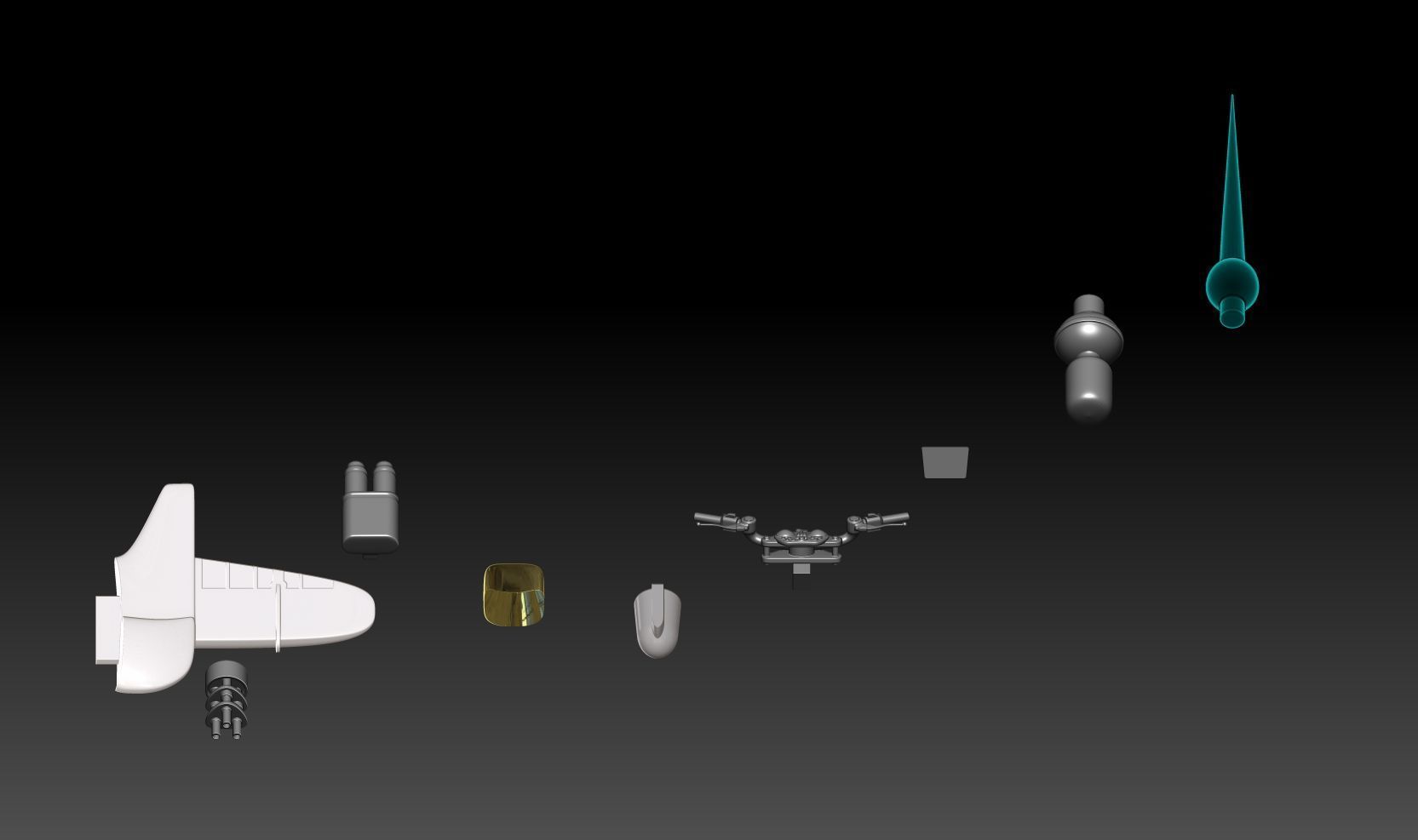 sh effect Figuarts bike for Bulma 40th Anniversary Statue 3D print model_7