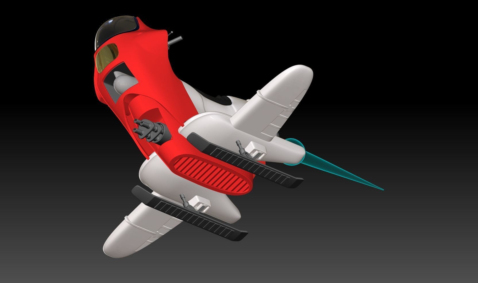 sh effect Figuarts bike for Bulma 40th Anniversary Statue 3D print model_3