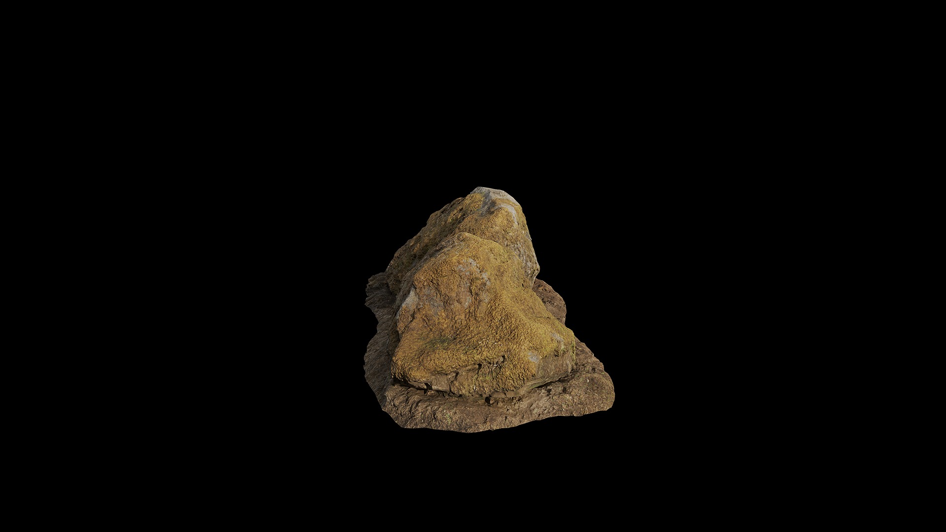 Anydrafts Mossy Rock 02 Low-poly 3D model_3