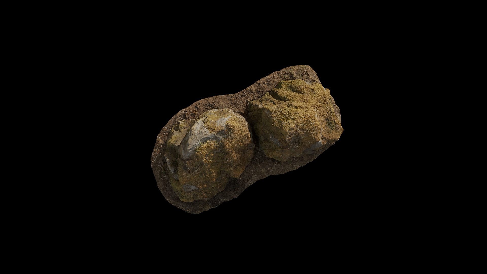 Anydrafts Mossy Rock 02 Low-poly 3D model_5